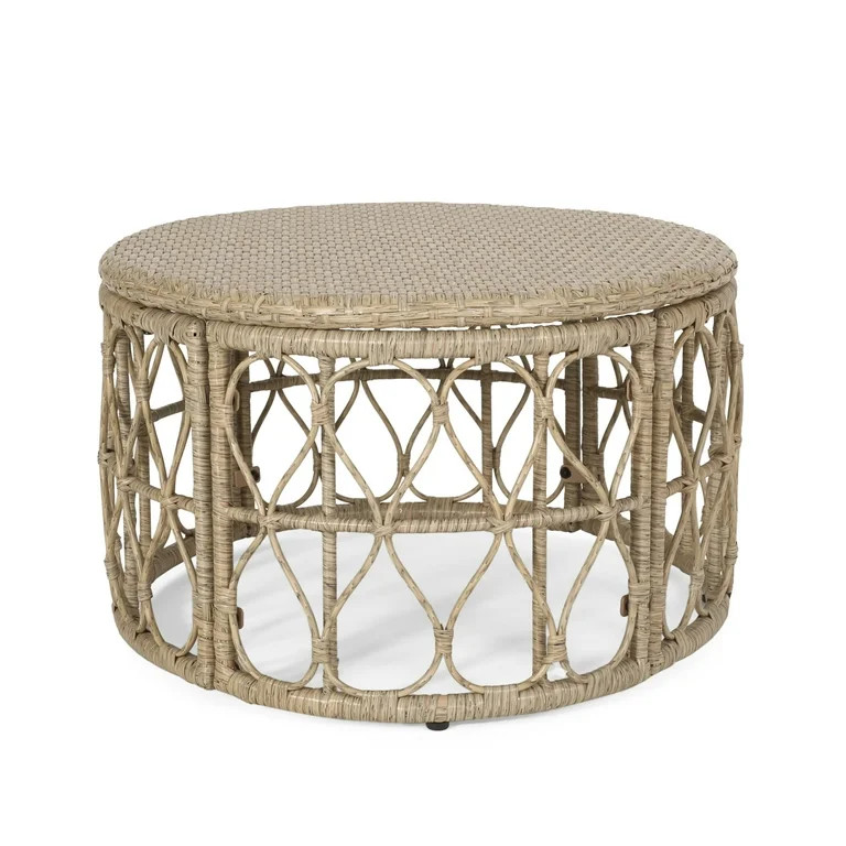 Colmar Outdoor Wicker Coffee Table, Light Brown | Walmart (US)