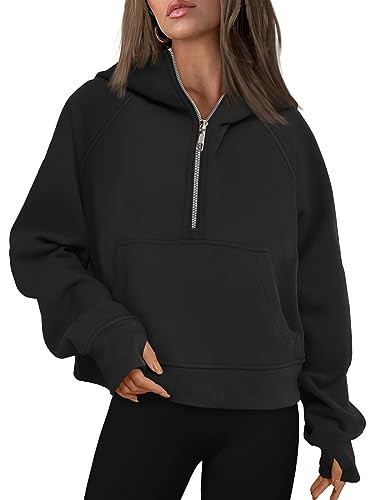 AUTOMET Womens Hoodies Half Zip Sweatshirts Fleece Jackets Tops Oversized Pullover Fall Outfits 2... | Amazon (US)