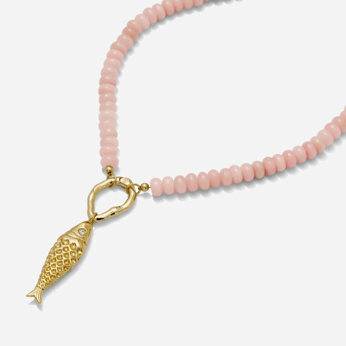 Blush Opal Fish Necklace | Katie Dean Jewelry