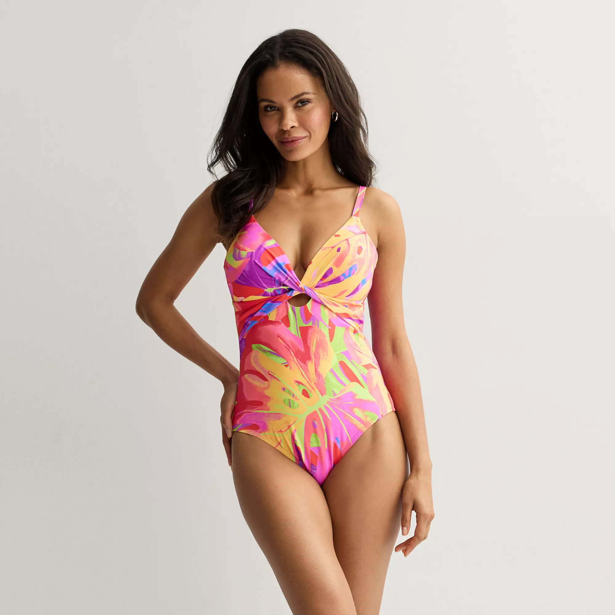 Women's Freshwater Palm Beach Wrap One-Piece Swimsuit | Kohl's
