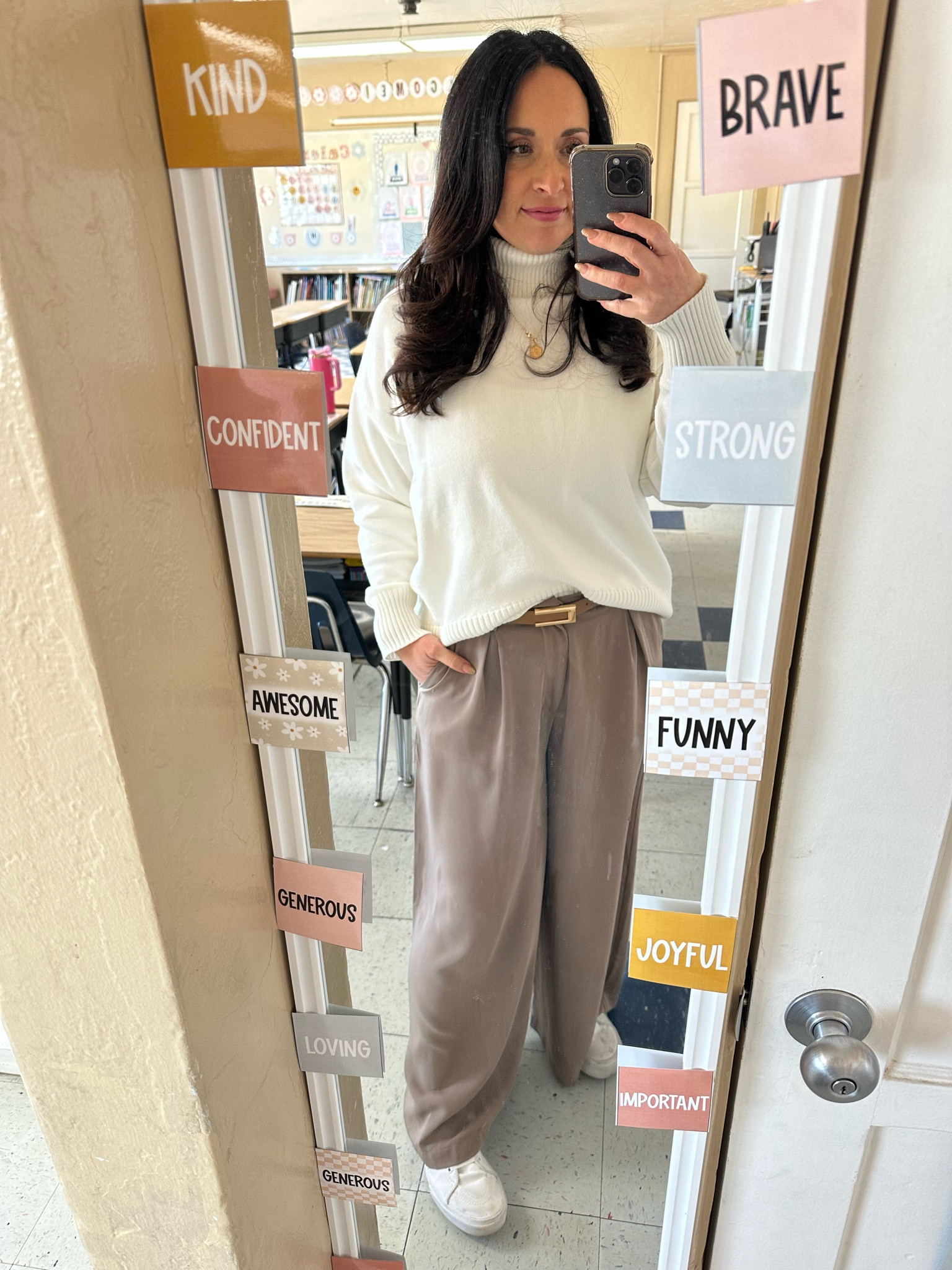 Winter teacher outfit 

Top is JustBE72.com, can’t link but you can use Shannon20 for a discount on the website 

#LTKWorkwear #LTKOver40 #LTKMidsize