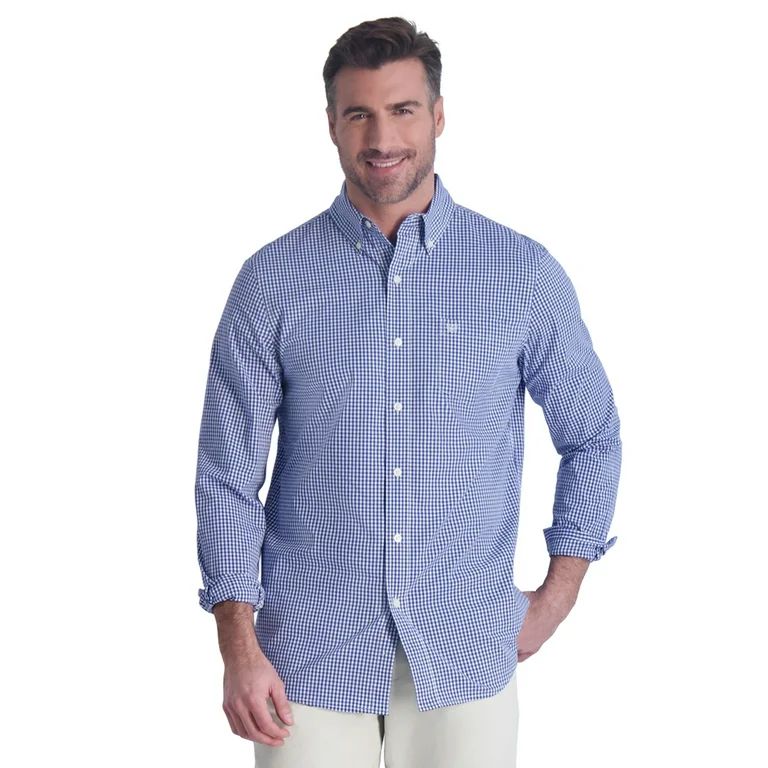 Chaps Men's & Big Men's Easy Care Woven Button Down Shirt with Long Sleeves, Sizes S-2XL | Walmart (US)