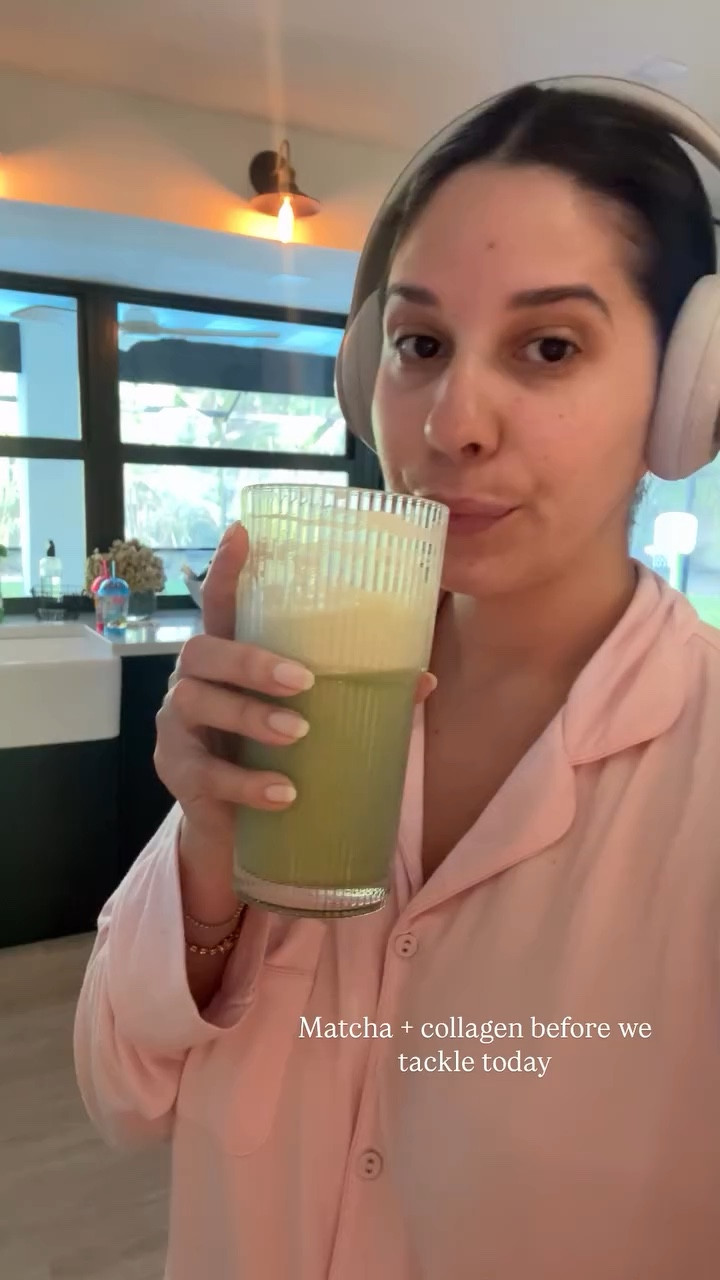 Matcha + collagen before we tackle today