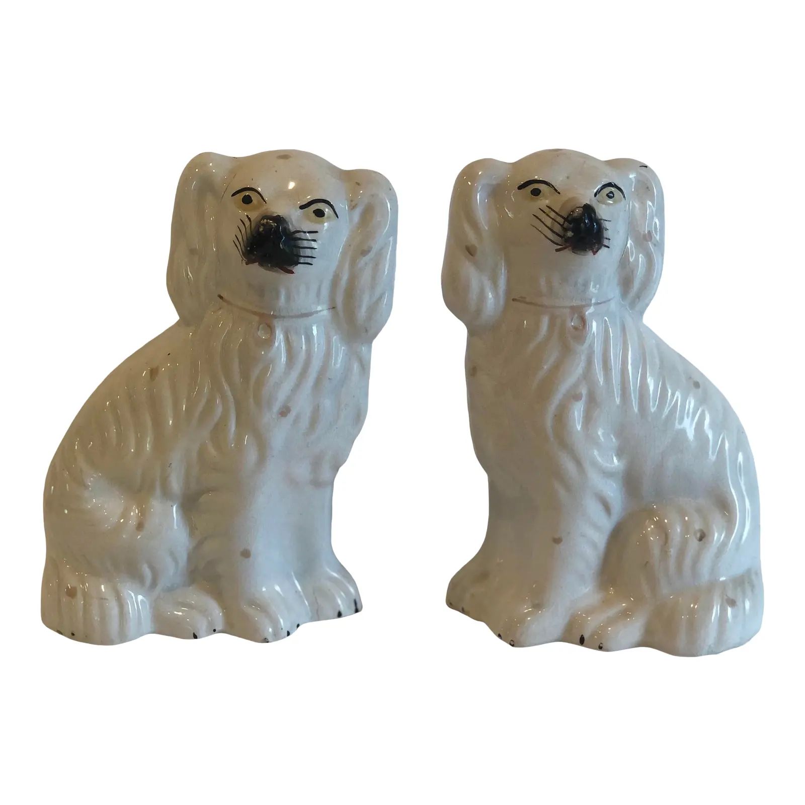 19th Century Victorian Staffordshire Dogs - a Pair | Chairish