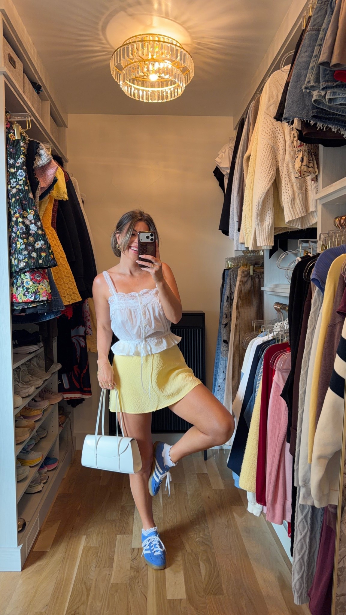 Abercrombie yellow skort styled with white lace top for everyday wear

Wearing small top
i sized down to an xs skort 

Divi code: Emerson15
Electric picks code: emerson20

Spring looks
Summer outfit
Everyday
Casual
Workwear
Destination
Brunch
Lunch date
Shopping

#LTKootd #LTKSeasonal #LTKgrwm