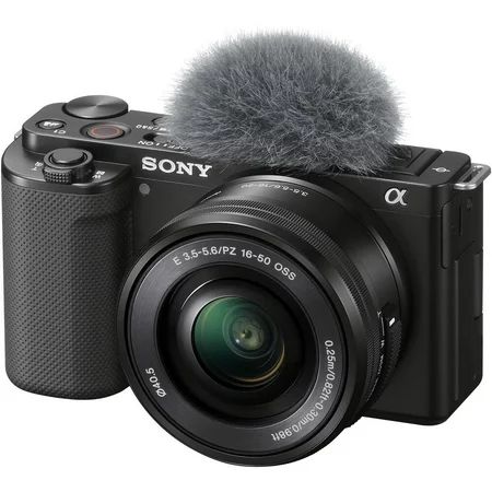 Sony ZV-E10 Mirrorless Camera with 16-50mm Lens (Black) - ILCZV-E10L/B | Walmart (US)