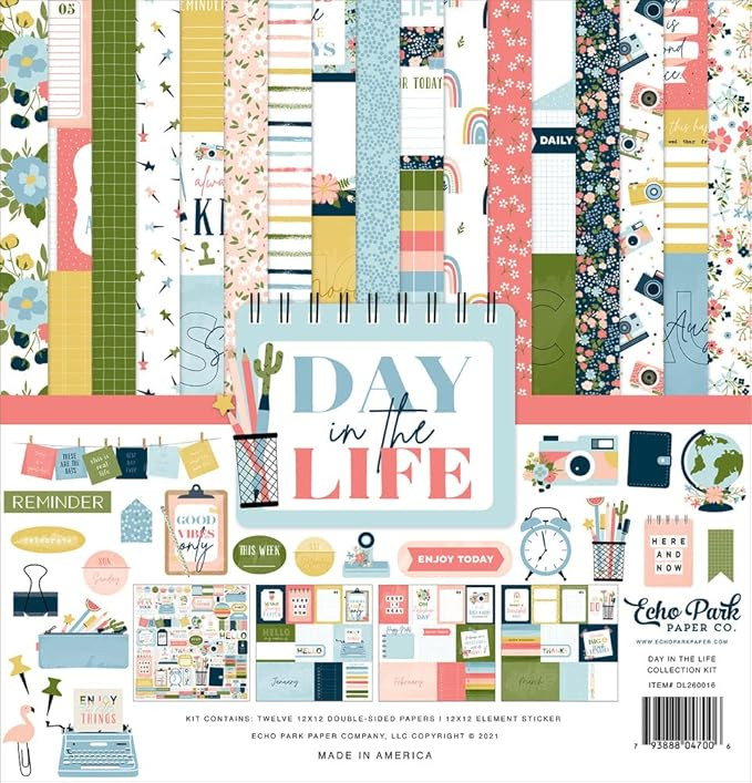 Echo Park Paper Company Day in The Life Collection Kit, White | Amazon (US)