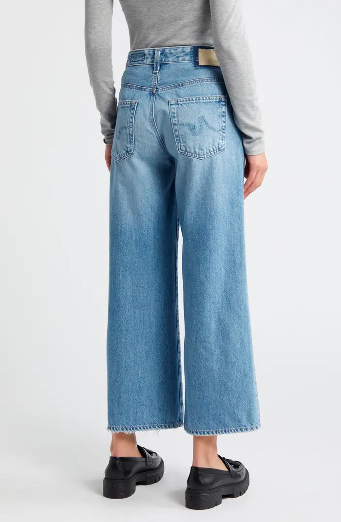 AG Saige High Waist Ankle Wide Leg Jeans | Nordstrom | Nordstrom