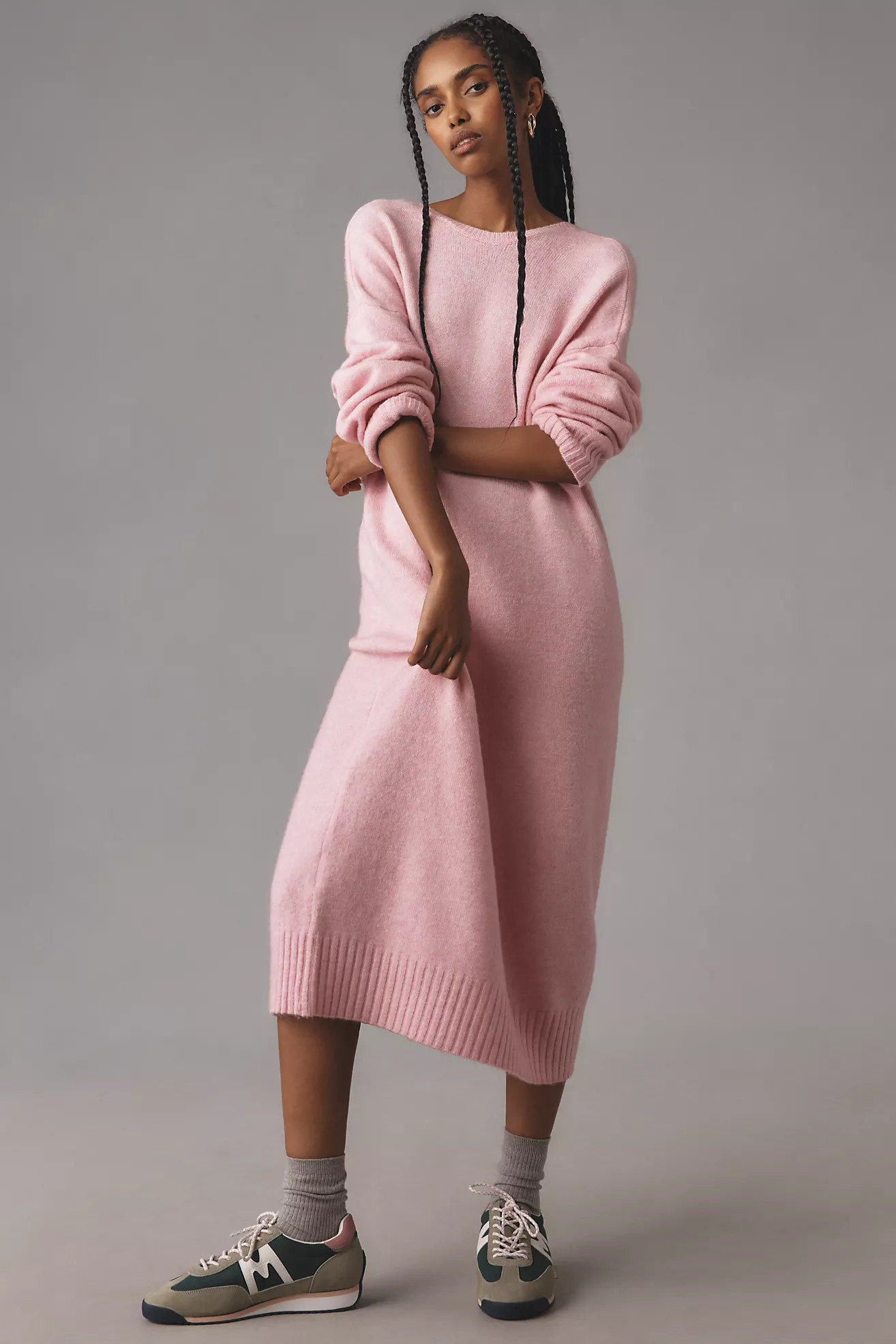 Daily Practice by Anthropologie Karigan Sweater Midi Dress: V-Back Edition | Anthropologie (US)