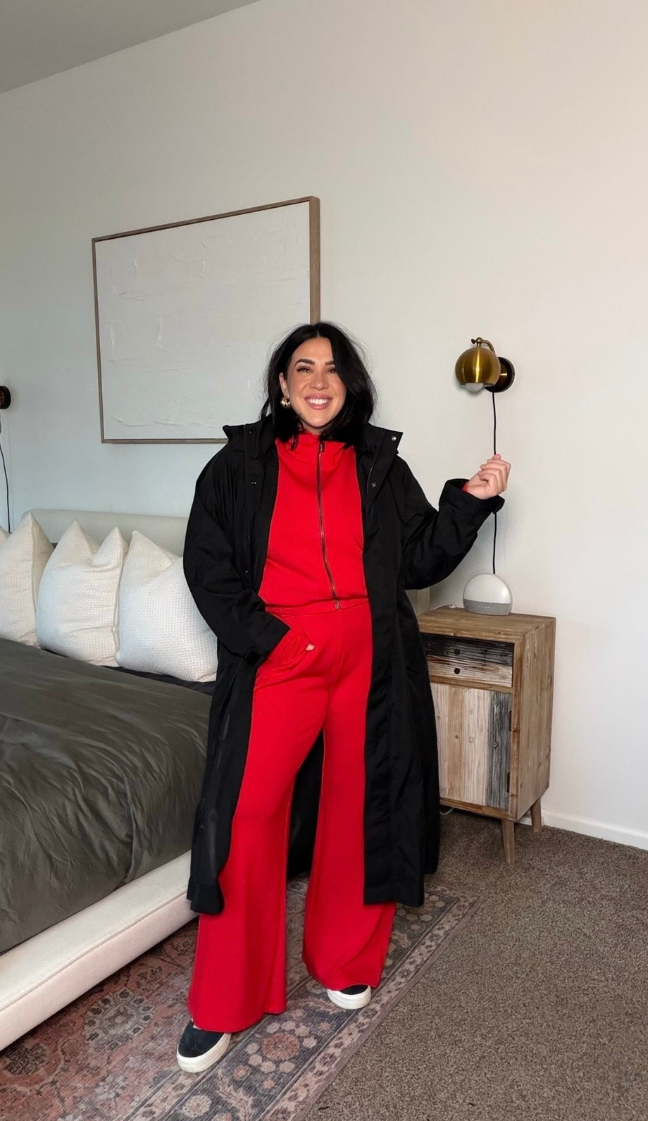 Spanx Boxing Day sale is live!, the pants that had you in a chokehold are now in this fiery red color and it's everything! Bury me in air essentials the material is amazing. 

I do size L in everything could probably do M in pants!  

#LTKootd #LTKMidsize #LTKSaleAlert