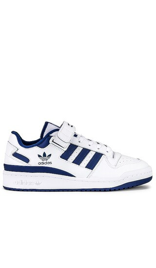 Forum Low Sneaker in White & Team Royal Blue | Revolve Clothing (Global)