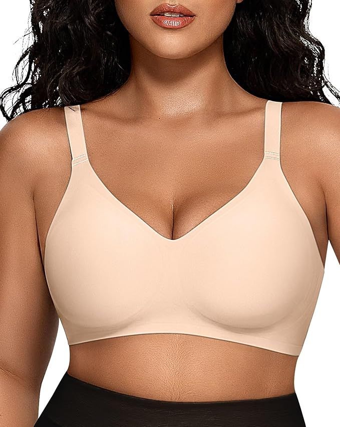 Vertvie Bras for Women No Underwire Push Up Bra Wireless Seamless Supportive Full Coverage Bralet... | Amazon (US)