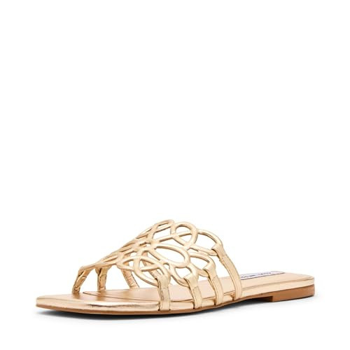 Steve Madden Women's Lotus Sandal, Gold Leather, 6.5 | Amazon (US)