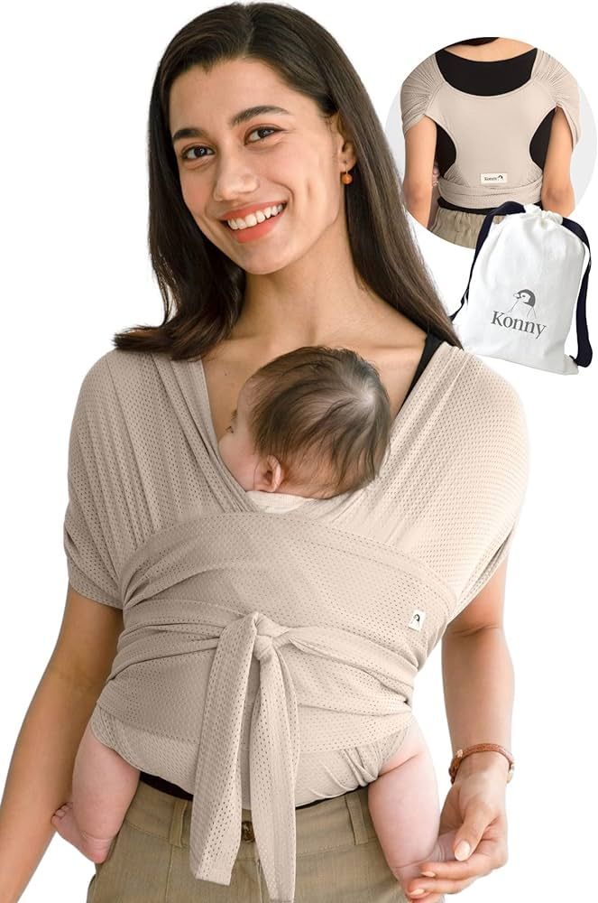 Konny Baby Carrier AirMesh for Summer Carrier Wrap, Easy to Wear Baby Wrap Carrier, Perfect Essen... | Amazon (US)