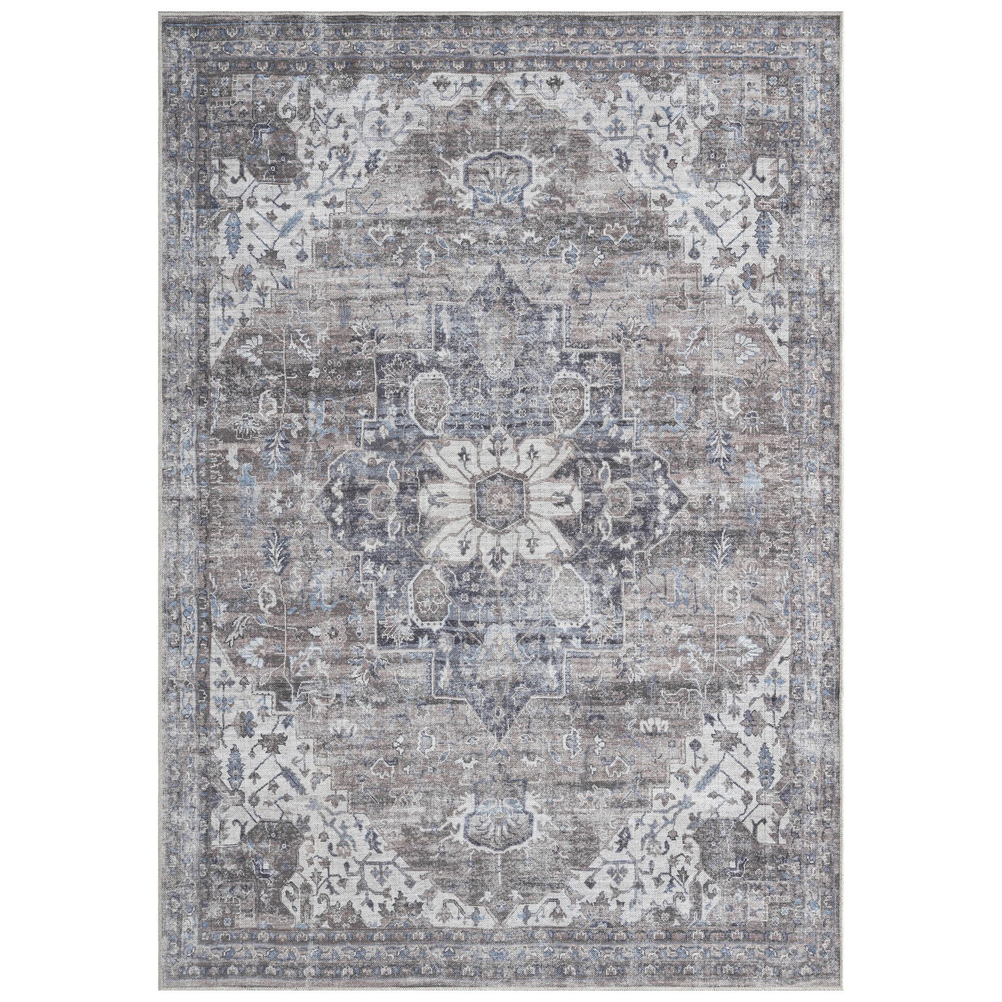 Everwash™ Callaghan Esther Bohemian Medallion Machine Washable Area Rug, Grey, 5'2"x7'2" - Walm... | Walmart (US)