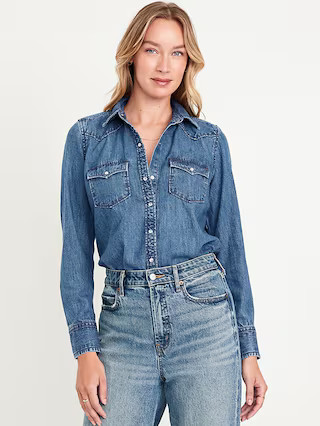 Classic Button-Down Jean Shirt | Old Navy (US)