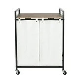 Better Homes & Gardens Metal Frame Laundry Sorter with 2 White Fabric Bags, Adults | Walmart (US)