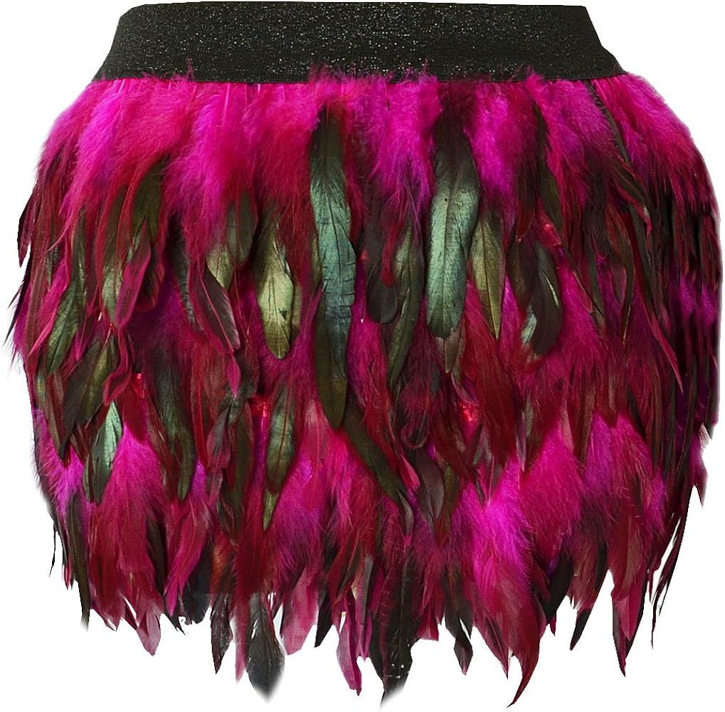 Miuco Womens Faux Feather A Line Mini Skirt | Amazon (US)