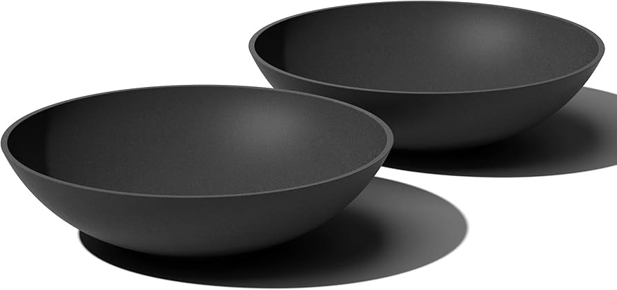 Veradek 24" Lane Round Bowl Planter for Indoor or Outdoor Use - 2-Pack Black | Amazon (US)