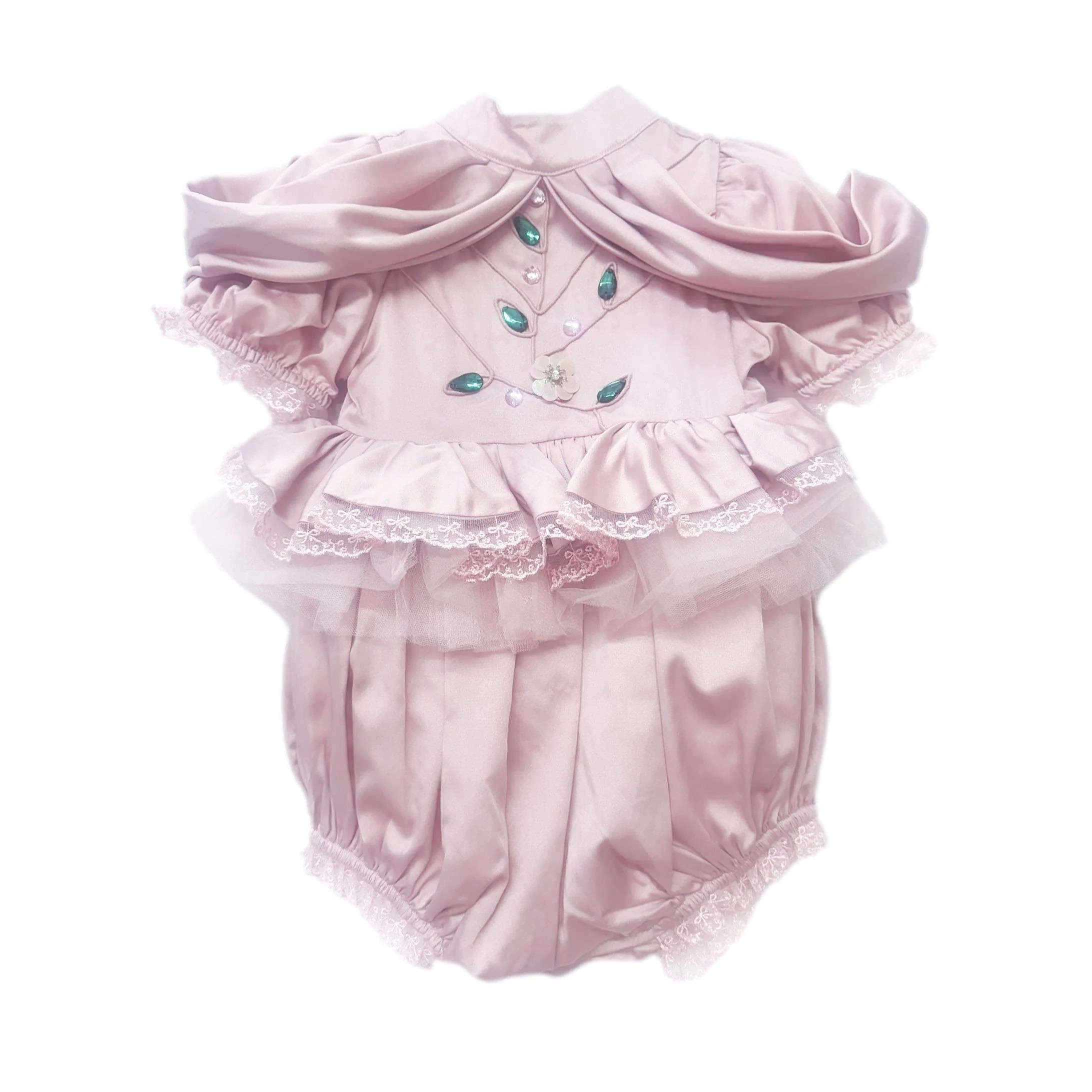 Pink Satin Ballerina Romper | petite maison kids
