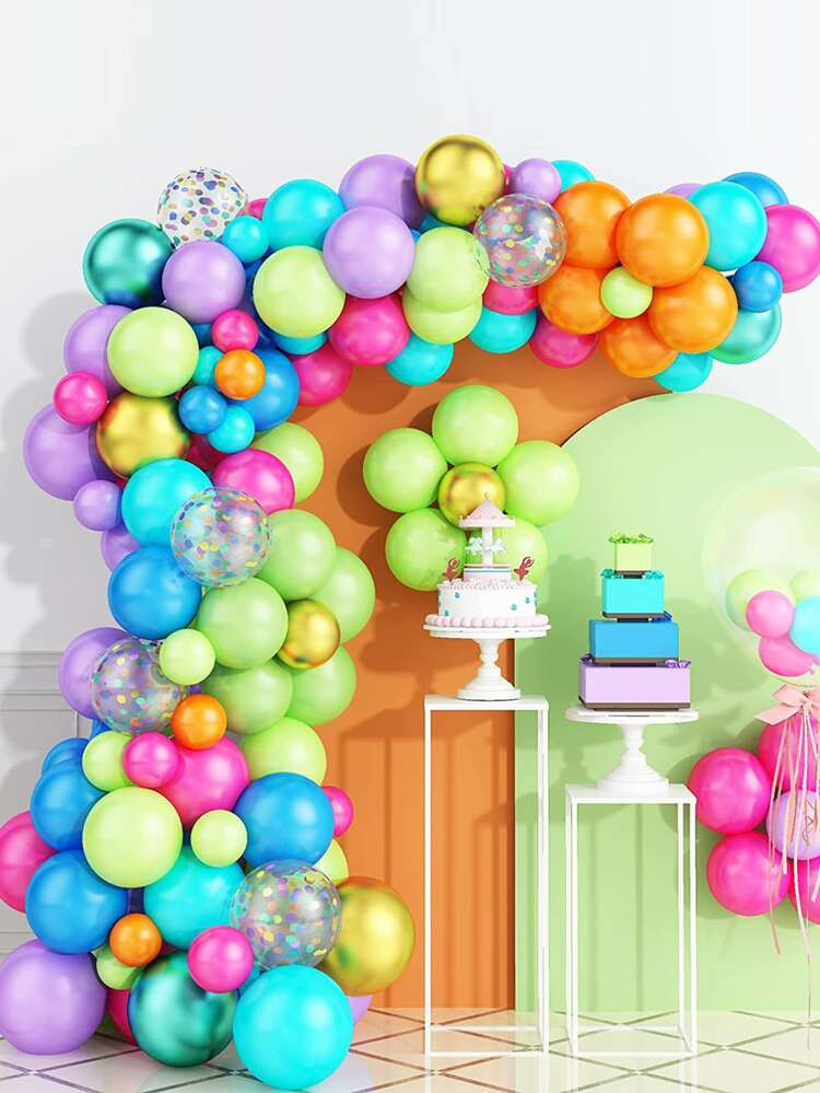 74pcs Mixed Color Party Balloon Garland, Colorful Balloon Arch Kit For Party | SHEIN
