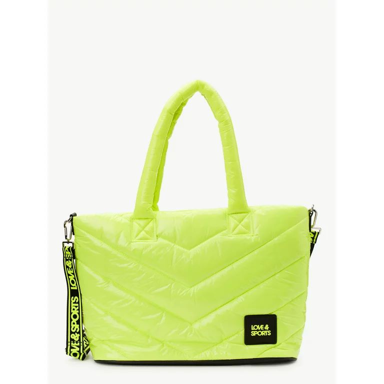 Love & Sports Women's Olivia Large Tote Bag, Orbit Yellow | Walmart (US)
