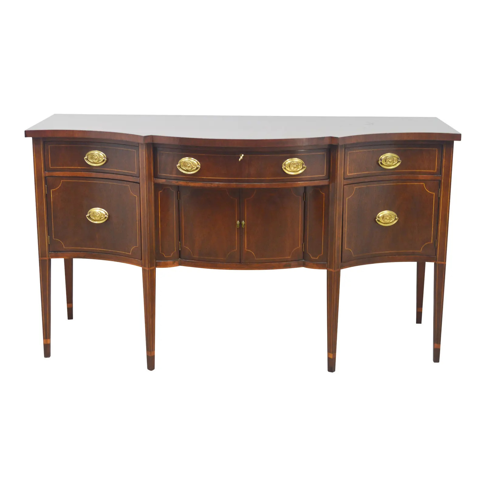 Baker Mahogany Inlaid Sideboard | Chairish