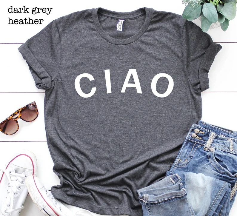 Ciao Shirt Hello Italy Italian Tee Italian Hello Shirt - Etsy | Etsy (US)