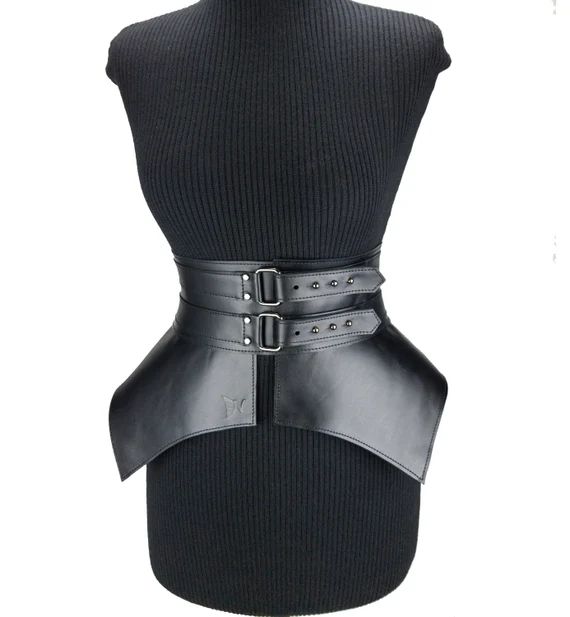 Leather corset belt  Obi Belt  Wide  waist peplum belt  | Etsy | Etsy (US)