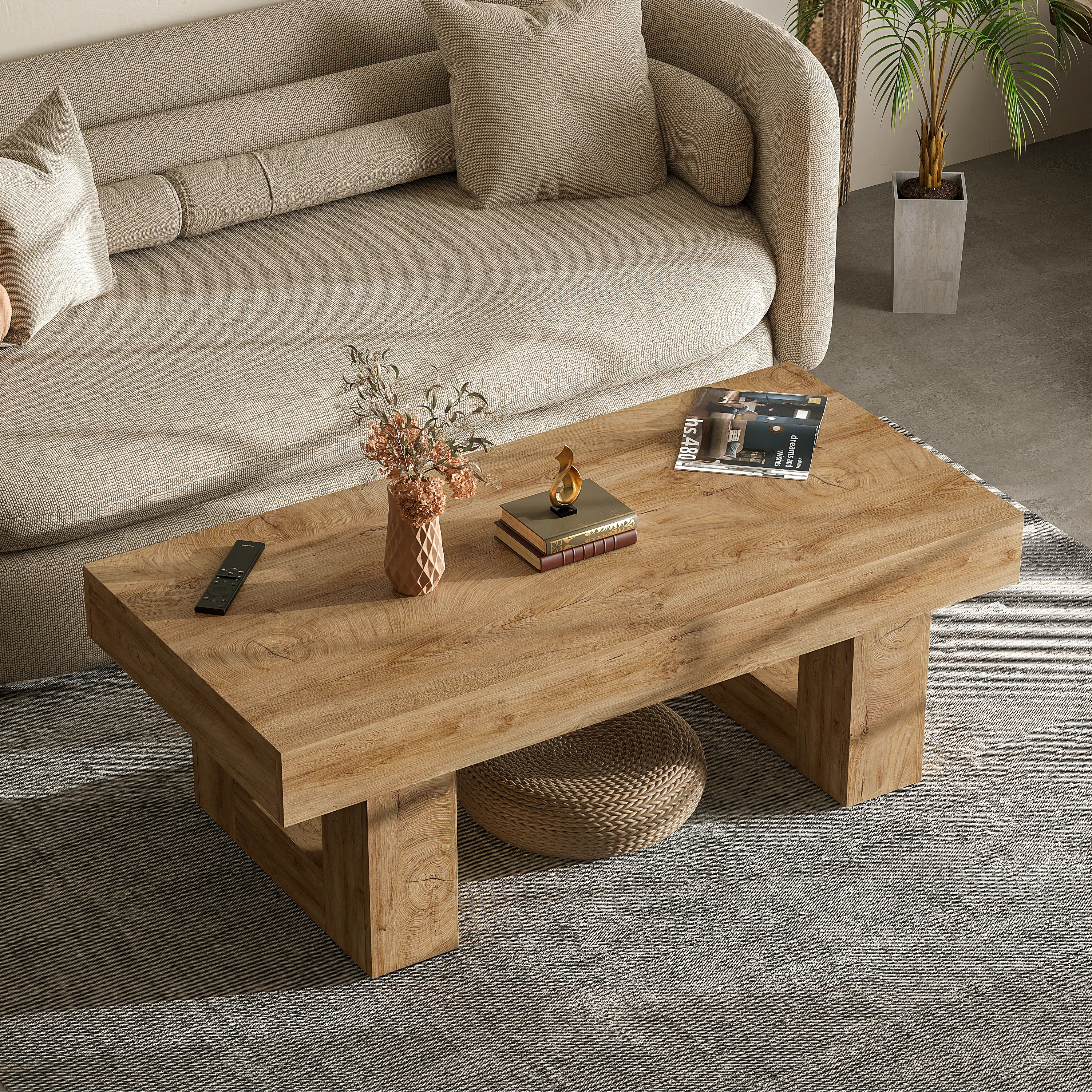 42" Farmhouse Coffee Table, Rustic Coffee Tables For Living Room | Wayfair North America