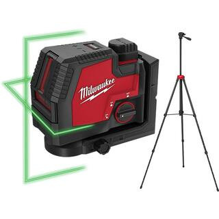 100 ft. REDLITHIUM Lithium-Ion USB Green Rechargeable Cross Line Laser Level with Charger and Adj... | The Home Depot