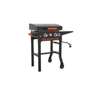 Blackstone On The Go 2-Burner Propane Gas Grill 22 in. Flat Top Griddle in Black with Hood-1967 -... | The Home Depot