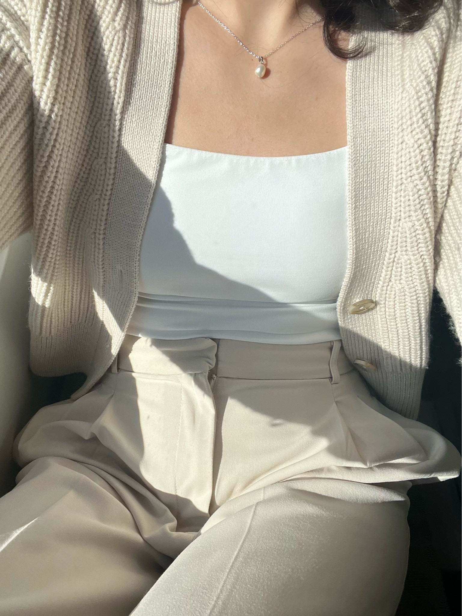 Top - babaton contour square 
neck bodysuit from Aritzia, wearing a size small

Pants - old from Dynamite, linked a similar pair 

Cardigan - babaton canberra cardigan from Aritzia, wearing a size extra small #LTKfit #LTKFind

#LTKworkwear