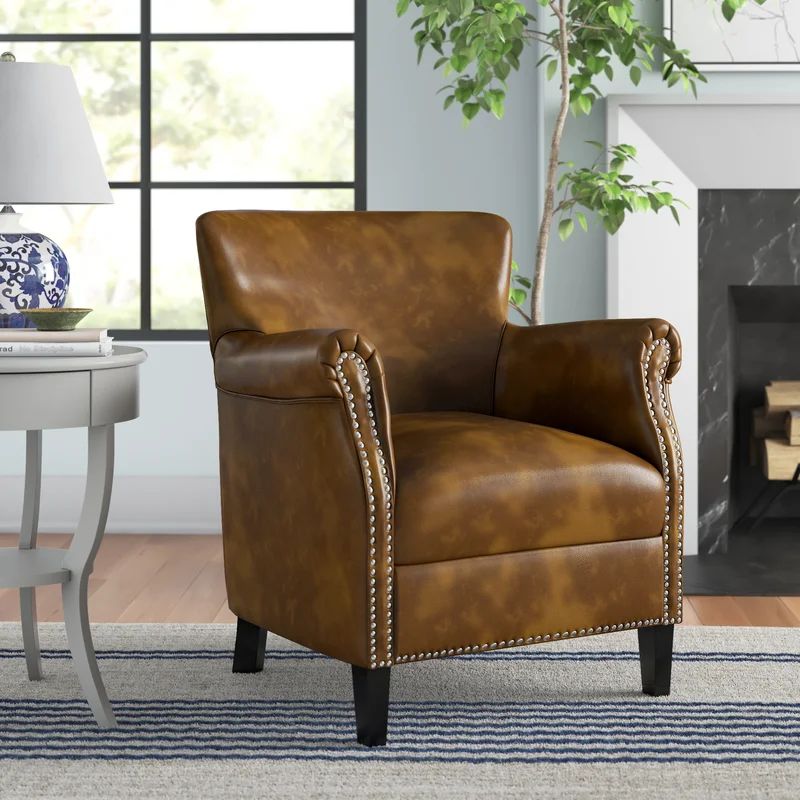 Gail 29.5" W Faux Leather Armchair | Wayfair North America