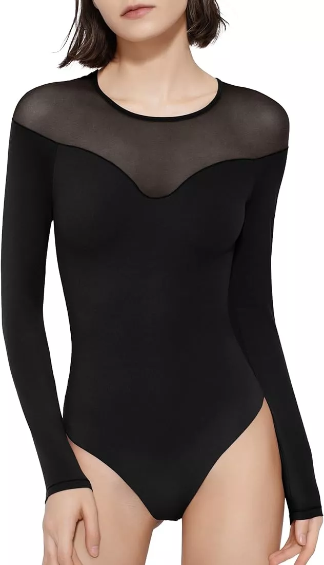PUMIEY Mesh Bodysuit for Women … curated on LTK