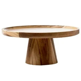 Better Homes & Gardens Rubber Wood Cake Stand, 12.52IN Dia x 5IN H, 3.9 lb, Natural Wood Color | Walmart (US)