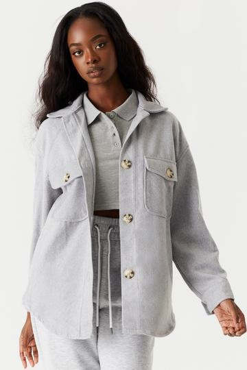 Brushed Solid Flannel Shirt Jacket | Urban Planet