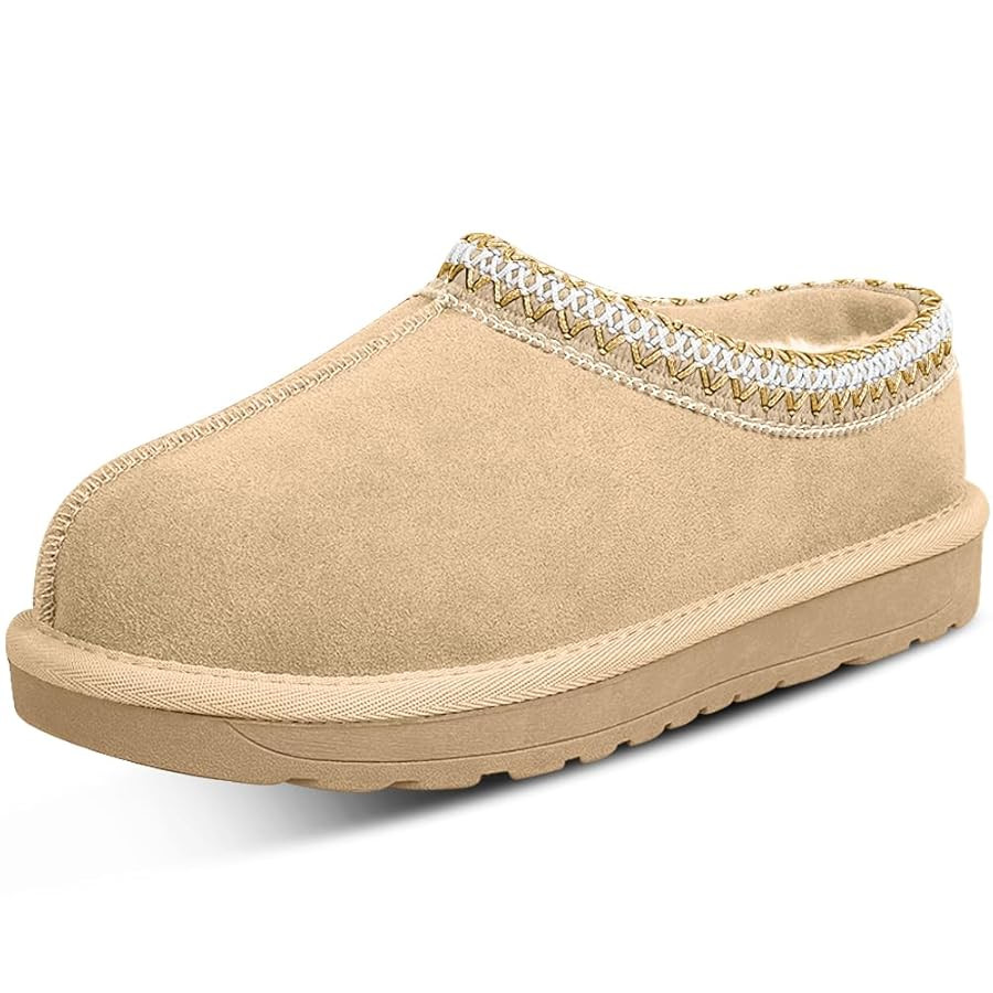 Women's Slippers Platform Mini Boots For Women Suede Leather Indoor/Outdoor Anti-Slip Slipper Com... | Amazon (US)