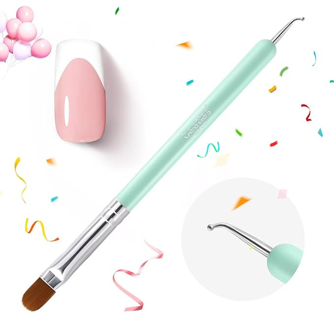 Beetles Gel Nail Art Brush, Painting Design Tool 2 In 1 Dotting Pen, French Manicure Clean-Up Bru... | Amazon (US)