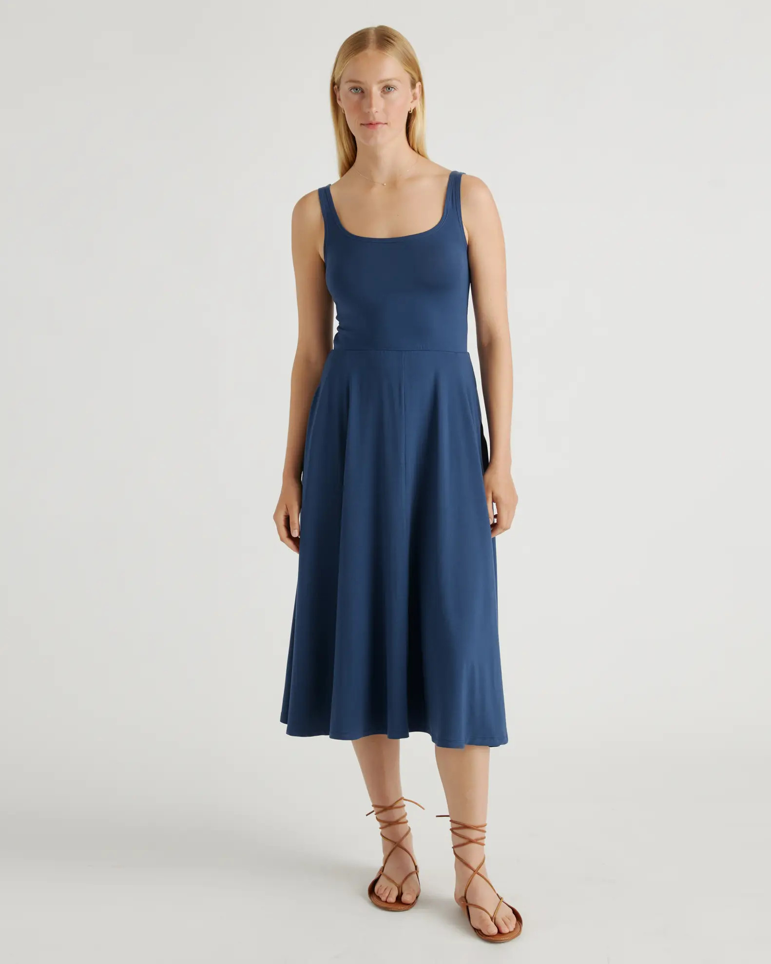 Tencel Jersey Fit & Flare Dress | Quince