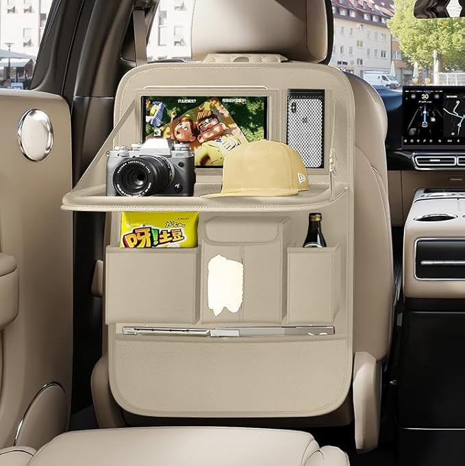 GMQ Back Seat Car Organizer 1 Pack,Backseat Organizer with Tray,Multifunctional Car Seat Back Sto... | Amazon (US)