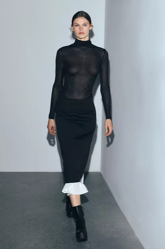 ZW COLLECTION COMBINATION SKIRT | Zara US