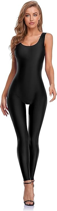 Amazon.com: Speerise Women Spandex Nylon Tank Dance Unitard Bodysuit, Black, M : Clothing, Shoes ... | Amazon (US)
