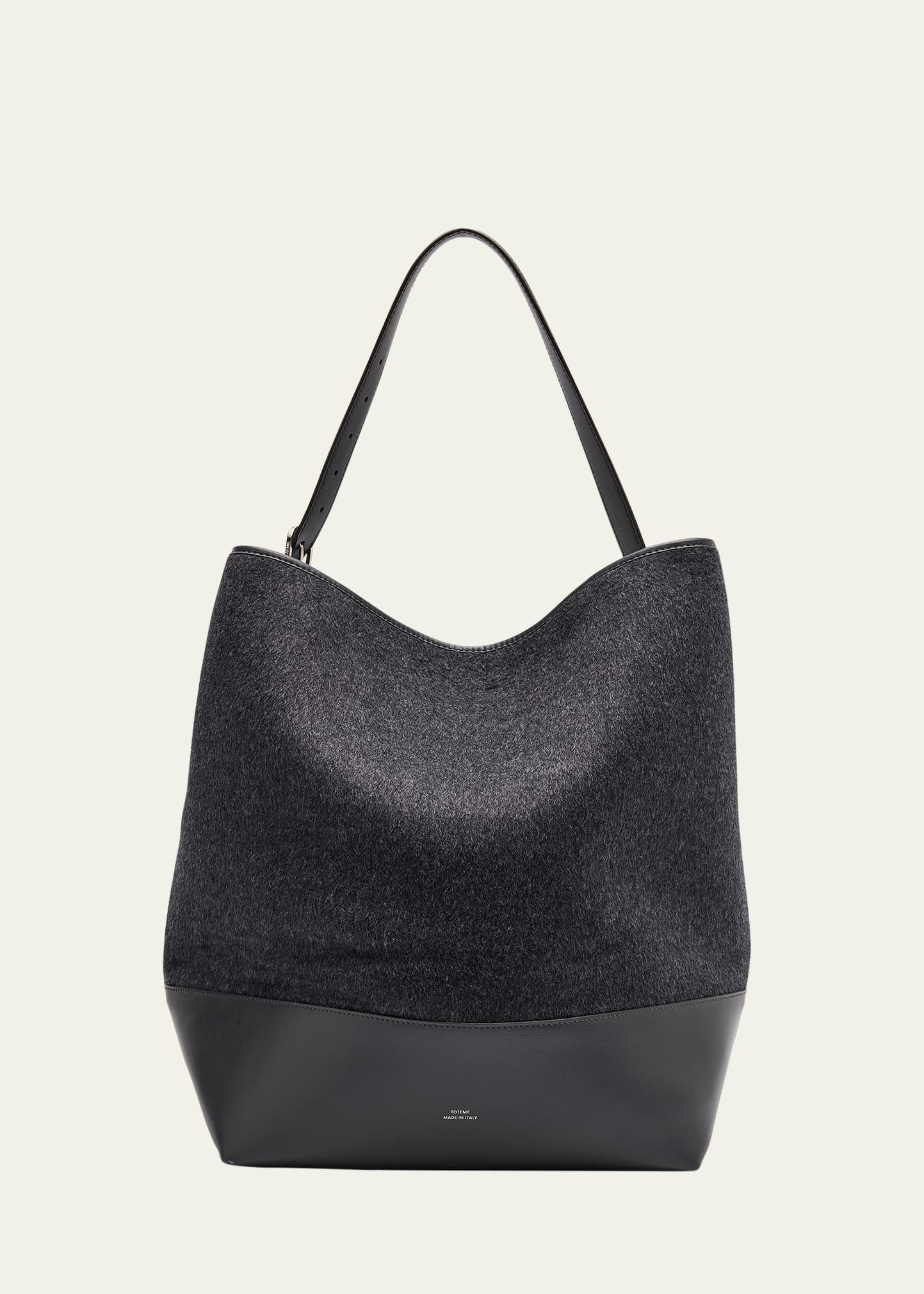 Toteme Belted Wool & Leather Tote Bag | Bergdorf Goodman