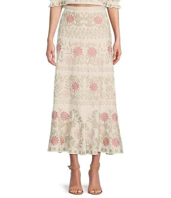 Antonio Melani Juliette A-Line Floral Embroidered Coordinating Skirt | Dillard's | Dillard's