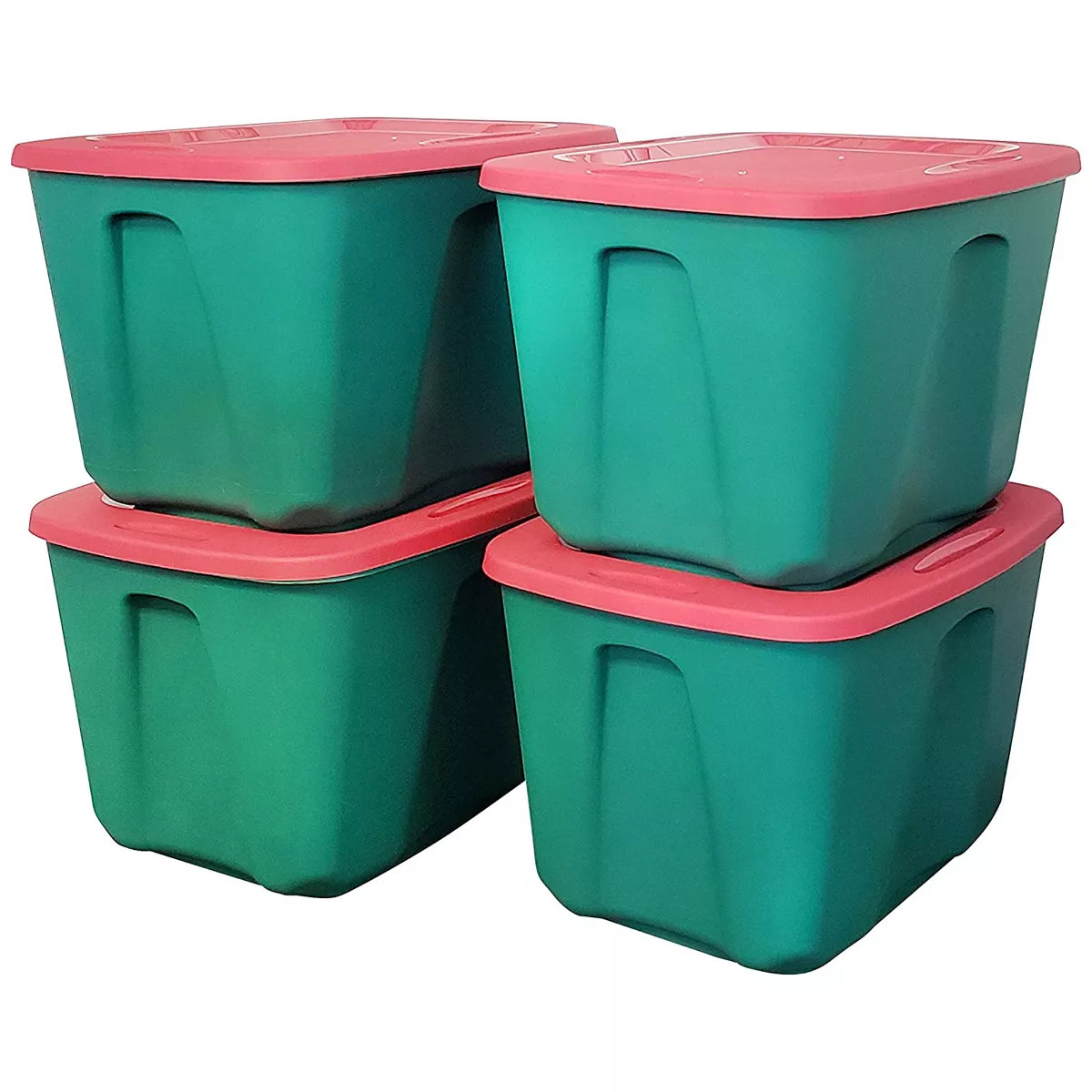 HOMZ 6618MXDC.04 18 Gallon Stackable and Nestable Heavy Duty Plastic Holiday Storage Container wi... | Target