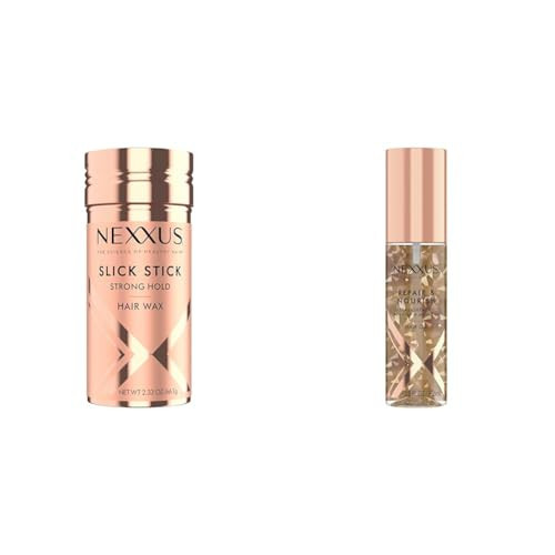 Nexxus Strong Hold 2.33oz Hair Wax Slick Stick and 3.3oz Repair & Nourish Ultra Lightweight Hair Oil Bundle | Amazon (US)