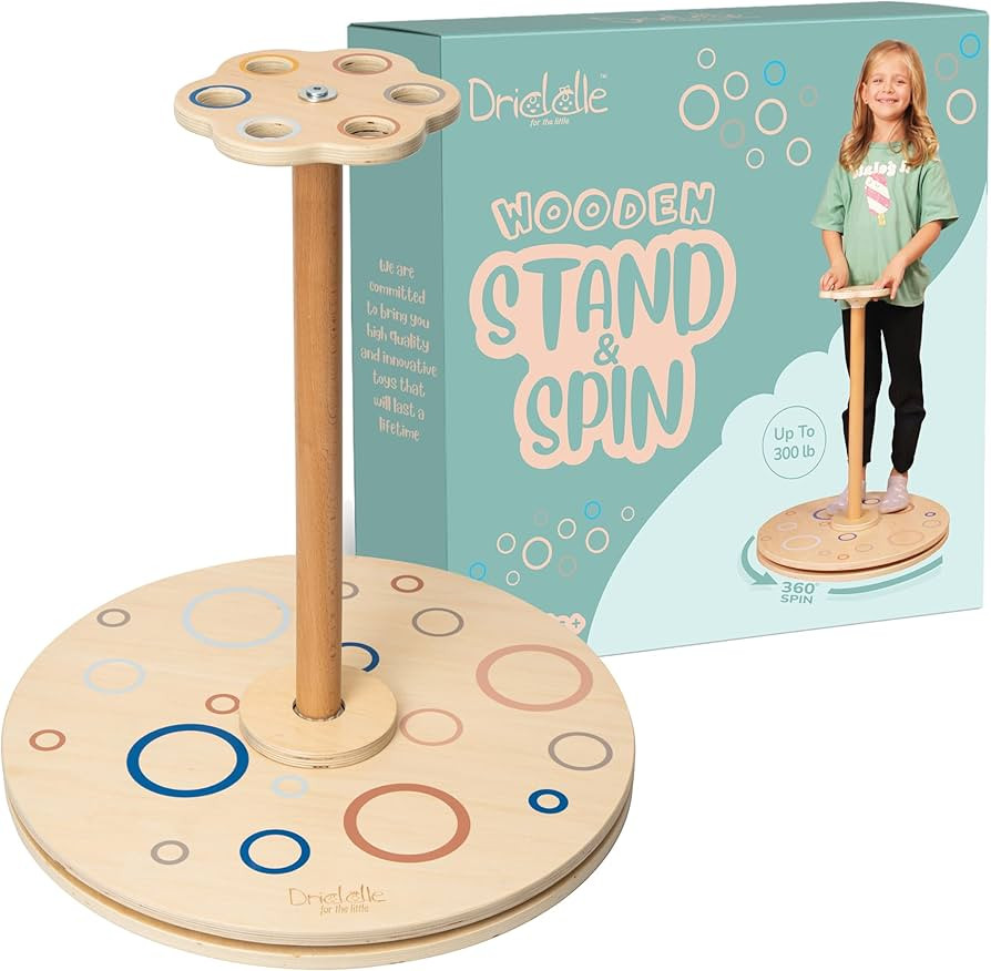 Wooden Stand and Spin Toy | Balance Board 360° Spinner Stand Toddler Toys Age 2, 3, 4, 5, Birthd... | Amazon (US)