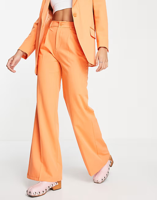 Bershka tailored pants in orange - part of a set | ASOS (Global)