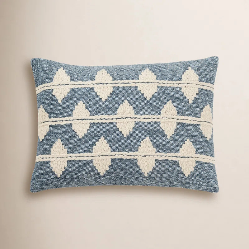 Heiden Embroidered Cotton Reversible Throw Pillow | Wayfair North America